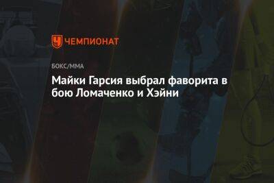 Василий Ломаченко - Майки Гарсия выбрал фаворита в бою Ломаченко и Хэйни - championat.com