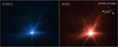 Джеймс Уэбб и Хаббл сняли столкновение зонда DART с астероидом — телескопы впервые одновременно наблюдали одну и ту же небесную цель - itc.ua - Украина - Николаевская обл.