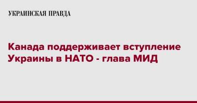 Энтони Блинкеный - Мелани Жоли - Канада поддерживает вступление Украины в НАТО - глава МИД - pravda.com.ua - США - Украина - Киев - Канада