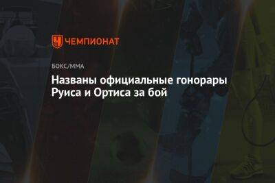 Энди Руис - Луис Ортис - Названы официальные гонорары Руиса и Ортиса за бой - championat.com - США - Лос-Анджелес - Куба - шт. Калифорния