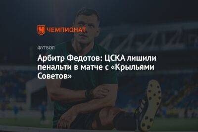 Игорь Федотов - Максим Пахомов - Арбитр Федотов: ЦСКА лишили пенальти в матче с «Крыльями Советов» - championat.com