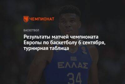 Результаты матчей чемпионата Европы по баскетболу 6 сентября, турнирная таблица - championat.com - Украина - Англия - Бельгия - Италия - Израиль - Грузия - Турция - Германия - Франция - Эстония - Венгрия - Польша - Литва - Испания - Финляндия - Болгария - Хорватия - Словения - Чехия - Сербия - Голландия - Греция - Черногория - Босния и Герцеговина