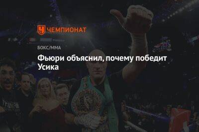 Александр Усик - Фьюри Тайсон - Фьюри объяснил, почему победит Усика - championat.com - Англия