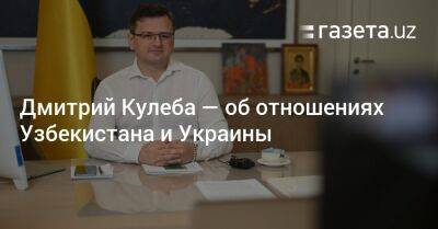 Дмитрий Кулеба - Дмитрий Кулеба — об отношениях Узбекистана и Украины - gazeta.uz - Россия - Украина - Узбекистан