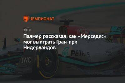 Палмер рассказал, как «Мерседес» мог выиграть Гран-при Нидерландов - championat.com - Голландия