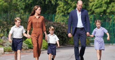 принц Уильям - Кейт Миддлтон - принц Джордж - принц Луи - принцесса Шарлотта - Кейт Миддлтон и принц Уильям привели детей в новую школу (фото) - focus.ua - Украина