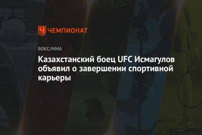 Дамир Исмагулов - Арман Царукян - Казахстанский боец UFC Исмагулов объявил о завершении спортивной карьеры - championat.com - США - Казахстан - Вегас