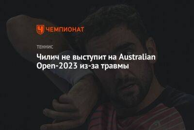 Марин Чилич - Чилич не выступит на Australian Open-2023 из-за травмы - championat.com - США - Австралия - Франция - Индия - Хорватия - Голландия - Мельбурн - Пуна