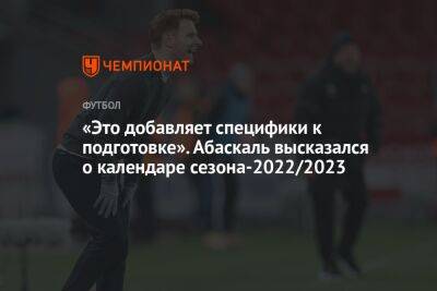 Андрей Панков - Гильермо Абаскаль - «Это добавляет специфики к подготовке». Абаскаль высказался о календаре сезона-2022/2023 - championat.com - Эмираты - Катар