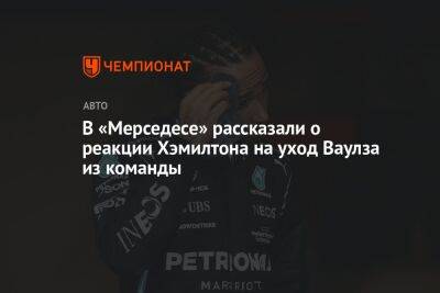 Льюис Хэмилтон - Вольф Тото - В «Мерседесе» рассказали о реакции Хэмилтона на уход Ваулза из команды - championat.com