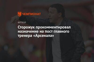 Александр Сторожук - Сторожук прокомментировал назначение на пост главного тренера «Арсенала» - championat.com - Краснодар