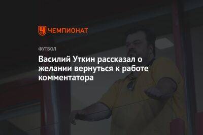 Василий Уткин - Василий Уткин рассказал о желании вернуться к работе комментатора - championat.com - Россия - Испания - Португалия - Катар