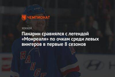Илья Ковальчук - Артемий Панарин - Александр Овечкин - Панарин сравнялся с легендой «Монреаля» по очкам среди левых вингеров в первые 8 сезонов - championat.com - Россия - США - Нью-Йорк - шт.Флорида - Нью-Йорк