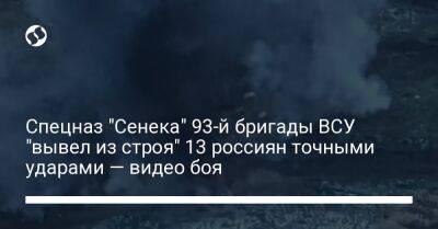 Спецназ "Сенека" 93-й бригады ВСУ "вывел из строя" 13 россиян точными ударами — видео боя - liga.net - Украина