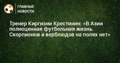 Тренер Киргизии Крестинин: «В Азии полноценная футбольная жизнь. Скорпионов и верблюдов на полях нет» - bombardir.ru - Киргизия