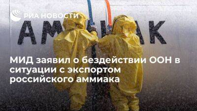 МИД: ООН бездействует в вопросе возобновления экспорта российского аммиака - smartmoney.one - Россия - Одесса - Тольятти - Южный