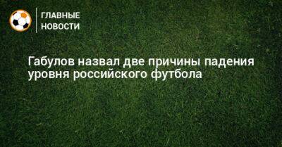 Владимир Габулов - Габулов назвал две причины падения уровня российского футбола - bombardir.ru