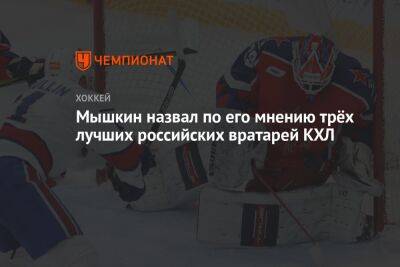 Дмитрий Николаев - Мышкин назвал, по его мнению, трёх лучших российских вратарей КХЛ - championat.com