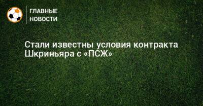 Милан Шкриньяр - Стали известны условия контракта Шкриньяра с «ПСЖ» - bombardir.ru