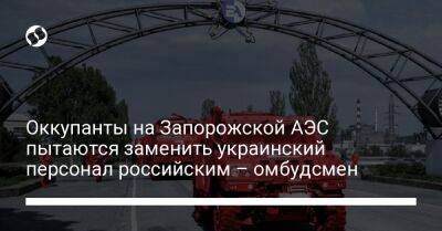 Дмитрий Лубинец - Оккупанты на Запорожской АЭС пытаются заменить украинский персонал российским – омбудсмен - liga.net - Россия - Украина - Херсон