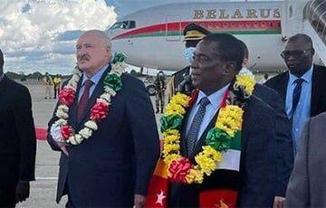 Александр Лукашенко - Лукашенко в Зимбабве надели на шею венок из искусственных цветов - charter97.org - Белоруссия - Зимбабве - Хараре
