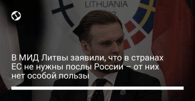 Габриэлюс Ландсбергис - В МИД Литвы заявили, что в странах ЕС не нужны послы России – от них нет особой пользы - liga.net - Россия - Украина - Эстония - Польша - Литва - Рига - Латвия - Таллинн