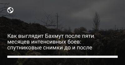 Как выглядит Бахмут после пяти месяцев интенсивных боев: спутниковые снимки до и после - liga.net - Украина - Донецкая обл. - Twitter