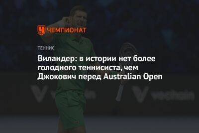 Матс Виландер - Виландер: в истории нет более голодного теннисиста, чем Джокович перед Australian Open - championat.com - Австралия