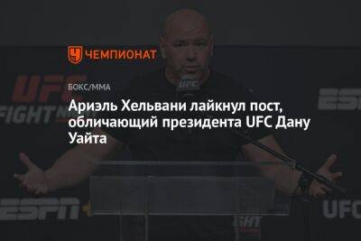Дана Уайт - Майк Тайсон - Ариэль Хельвани - Ариэль Хельвани лайкнул пост, обличающий президента UFC Дану Уайта - championat.com - Мексика