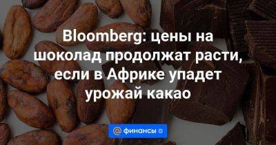 Bloomberg: цены на шоколад продолжат расти, если в Африке упадет урожай какао - smartmoney.one - Гана - Кот Дивуар
