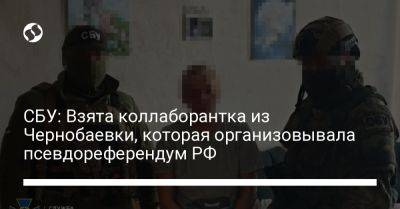 СБУ: Взята коллаборантка из Чернобаевки, которая организовывала псевдореферендум РФ - liga.net - Россия - Украина - Луганская обл. - Херсонская обл.