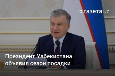 Шавкат Мирзиеев - Президент Узбекистана объявил сезон посадки - gazeta.uz - Узбекистан