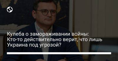 Владимир Зеленский - Дмитрий Кулеба - Кулеба о замораживании войны: Кто действительно верит, что лишь Украина будет под угрозой? - liga.net - Россия - США - Украина - Израиль - Германия