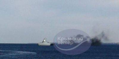 На рейде Севастополя взорвался корабль, вероятно, носитель Калибров: в соцсетях публикуют фото и видео - nv.ua - Россия - Украина - Крым - Севастополь - Калибр