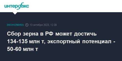 Владимир Путин - Сбор зерна в РФ может достичь 134-135 млн т, экспортный потенциал - 50-60 млн т - smartmoney.one - Москва - Россия