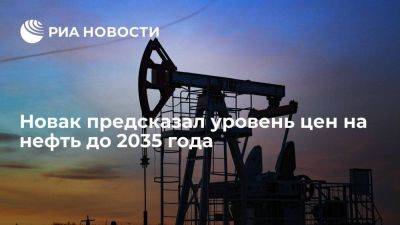 Александр Новак - Марина Ким - Новак: цены на нефть до 2035 года будут плюс-минус сто долларов за баррель - smartmoney.one - Россия