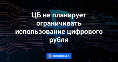 Владимир Путин - ЦБ не планирует ограничивать использование цифрового рубля - smartmoney.one