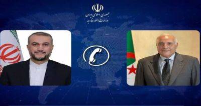 Главы МИД Ирана и Алжира подчеркнули необходимость прекращения преступлений сионистов в Газе - dialog.tj - Израиль - Египет - Иран - Палестина - Алжир - Алжирская Народная Демократическая Республика