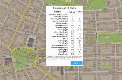 Узнать качество водопроводной воды в районах Праги поможет онлайн-карта - vinegret.cz - Чехия - Прага