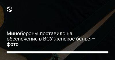 Минобороны поставило на обеспечение в ВСУ женское белье — фото - liga.net - Украина - Киев