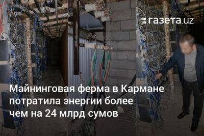 Майнинговая ферма в Кармане потратила энергии более чем на 24,4 млрд сумов - gazeta.uz - Узбекистан - Навоийской обл.