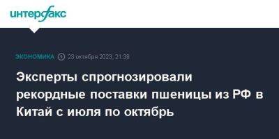 Эксперты спрогнозировали рекордные поставки пшеницы из РФ в Китай с июля по октябрь - smartmoney.one - Москва - Россия - Китай - США - Казахстан - Австралия - Канада - Владивосток