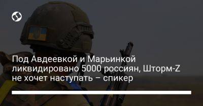 Александр Штупун - Под Авдеевкой и Марьинкой ликвидировано 5000 россиян, Шторм-Z не хочет наступать – спикер - liga.net - Россия - Украина