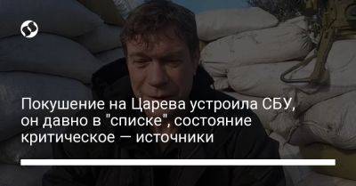 Олег Царев - Покушение на Царева устроила СБУ, он давно в "cписке", состояние критическое — источники - liga.net - Украина - Киев