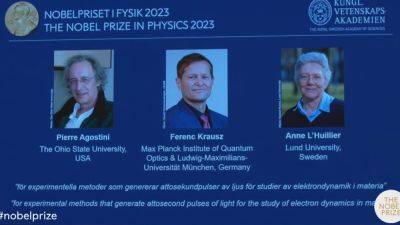 Нобелевскую премию по физике дали за методы изучения электронов - svoboda.org - США - Германия - Швеция