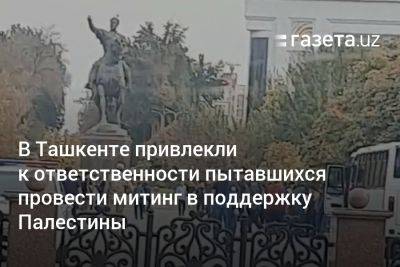 В Ташкенте привлекли в ответственности пытавшихся провести митинг в поддержку Палестины - gazeta.uz - Узбекистан - Палестина - Ташкент - Стамбул