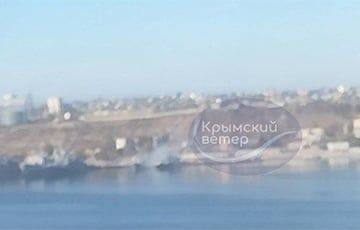 В бухте Севастополя дымит российский корабль - charter97.org - Украина - Крым - Белоруссия - Севастополь