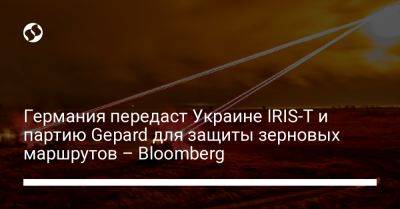 Германия передаст Украине IRIS-T и партию Gepard для защиты зерновых маршрутов - Bloomberg - liga.net - Россия - Украина - Германия - Румыния