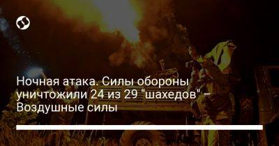 Ночная атака. Силы обороны уничтожили 24 из 29 "шахедов" – Воздушные силы - liga.net - Россия - Украина - Крым - Николаевская обл. - Кировоградская обл. - Одесская обл. - Новороссийск