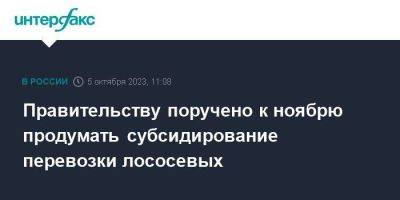 Владимир Путин - Правительству поручено к ноябрю продумать субсидирование перевозки лососевых - smartmoney.one - Москва